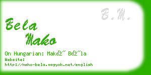 bela mako business card